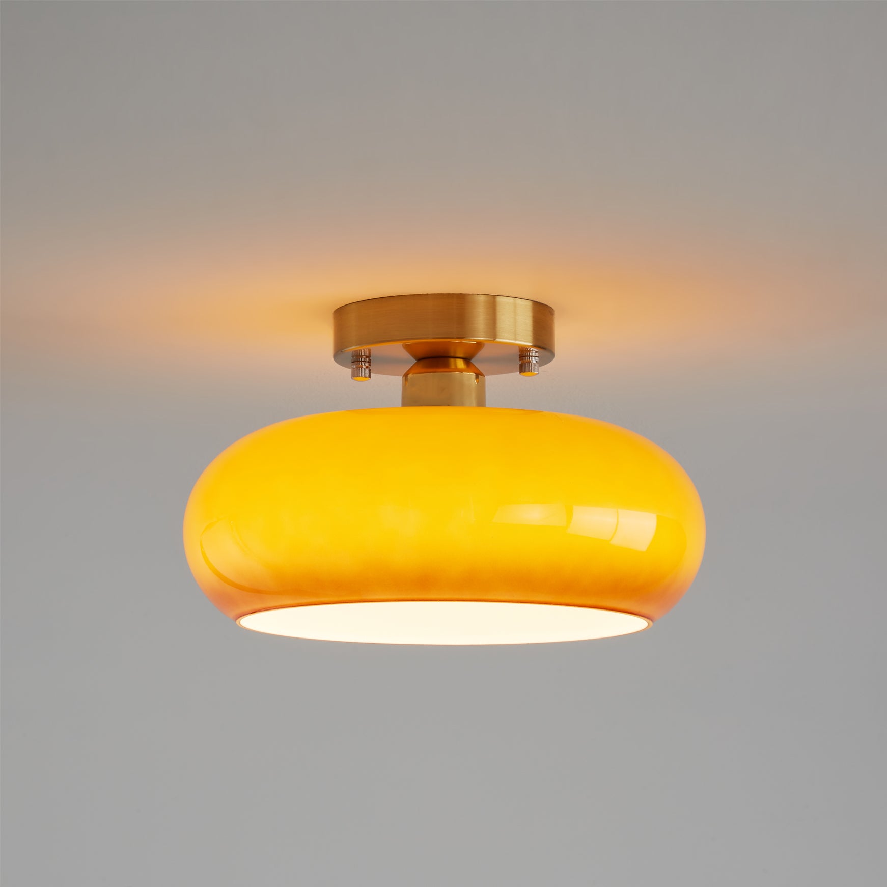 Plafonnier Élégant en Verre - Éclairage Intime et Ambiance Cosy