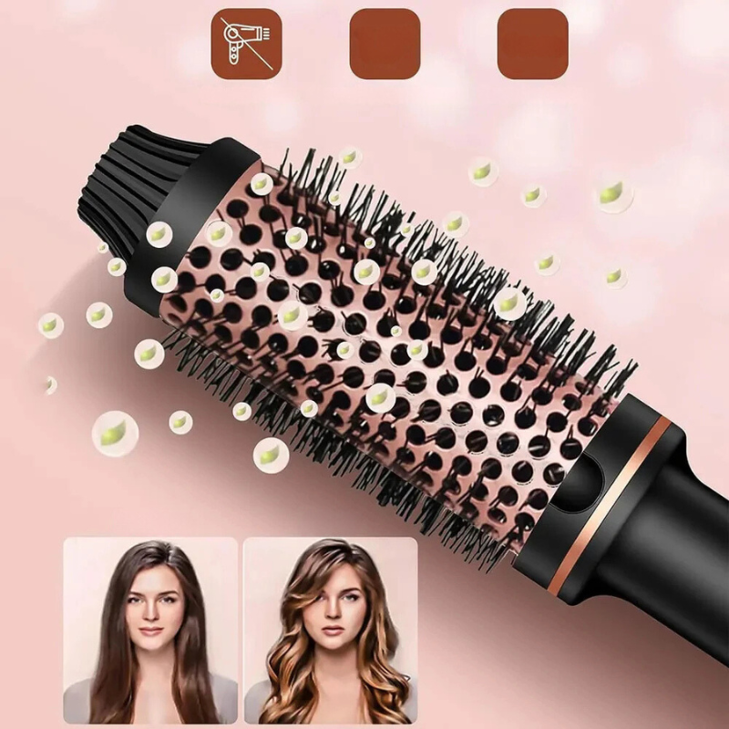 Brosse à Friser Chauffante - Coiffage Sûr et Sans Effort