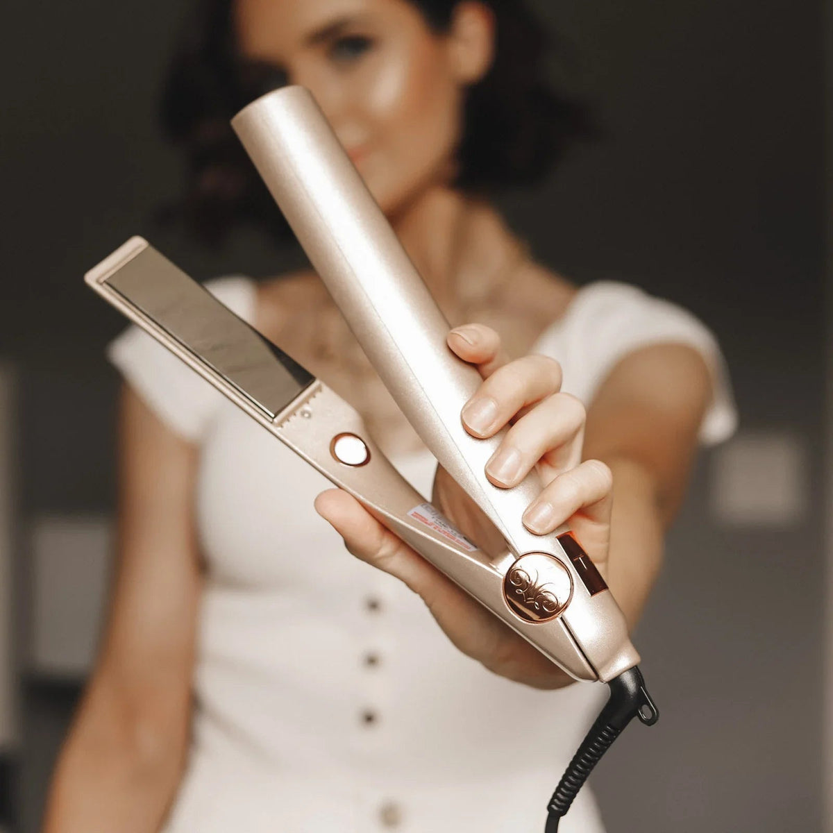 Stylo de Cheveux 2-en-1 - Coiffage Lisse et Brillant Sans Frisottis