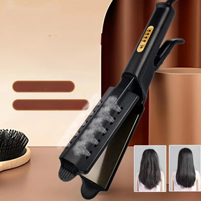 Lisseur de Cheveux à Vapeur - Coiffage 2-en-1 Sans Frisottis
