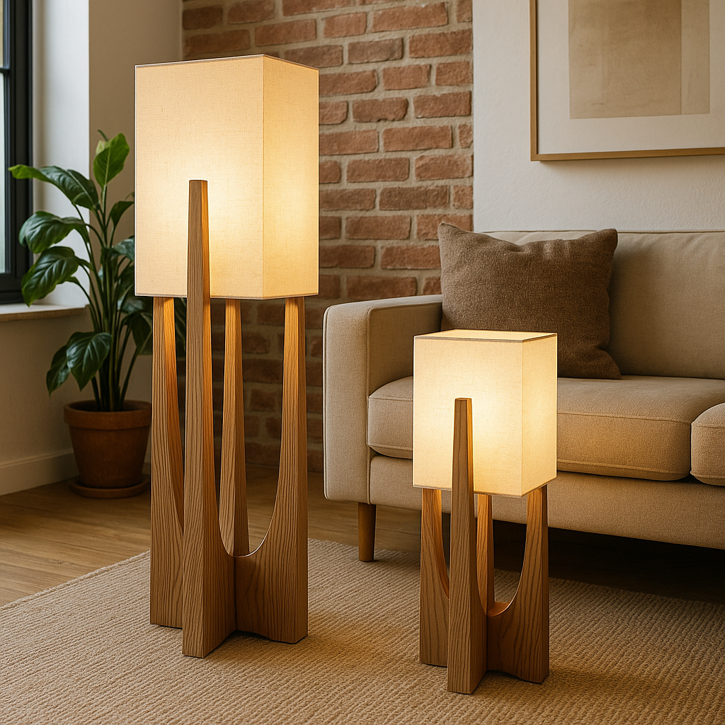 Lampe sur Pied Wabi Sabi Japonaise - Élégance Naturelle et Atmosphère Chaleureuse