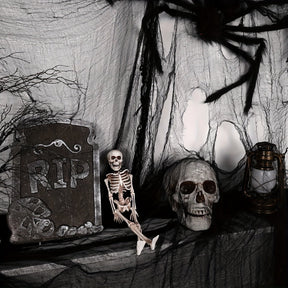 Tissu Noir Halloween - Décoration Suspendue Effrayante et Flexible