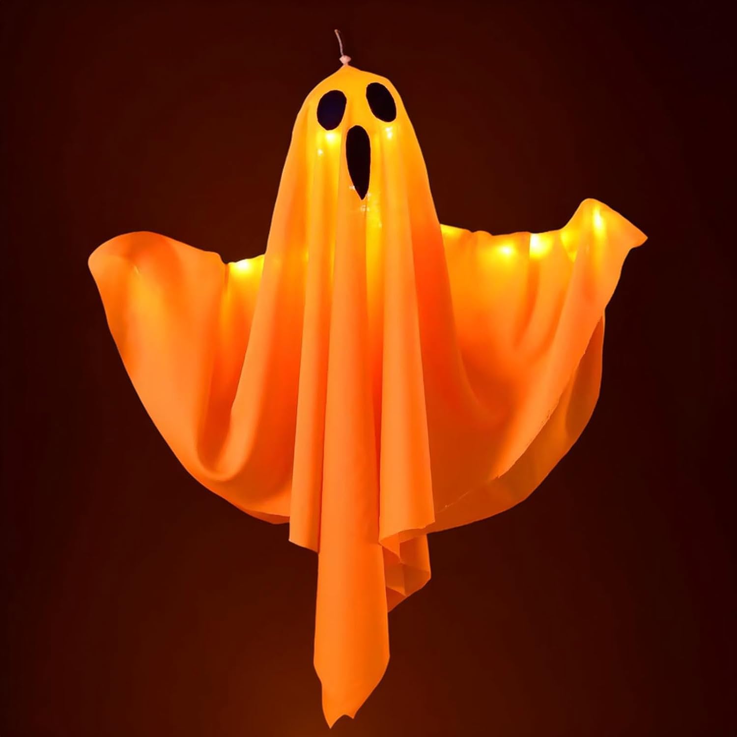 Lumières Fantômes en Tissu pour Halloween - Décorations Effrayantes et Lumineuses