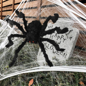 Araignée Géante d'Halloween - Décoration Réaliste pour Jardin Extérieur