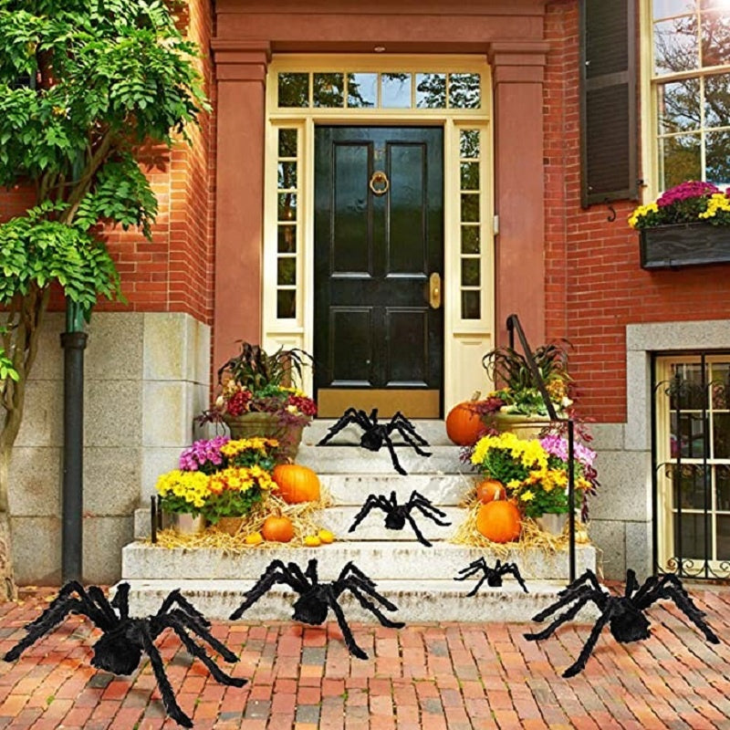 Araignée Géante d'Halloween - Décoration Réaliste pour Jardin Extérieur
