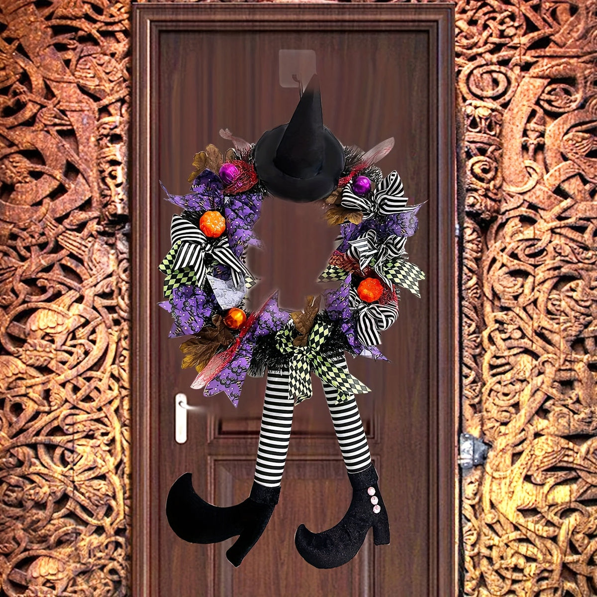 Couronne de Sorcière pour Halloween - Décoration Festive et Amusante