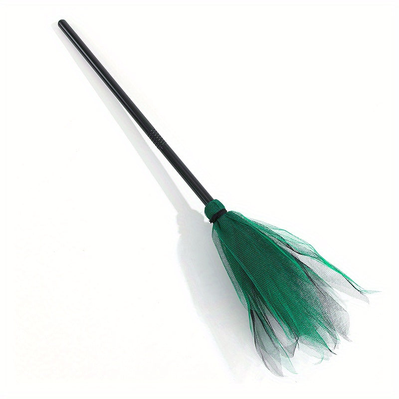 Balai de Sorcière Halloween en Plastique - Accessoire Ludique pour Décoration Effrayante