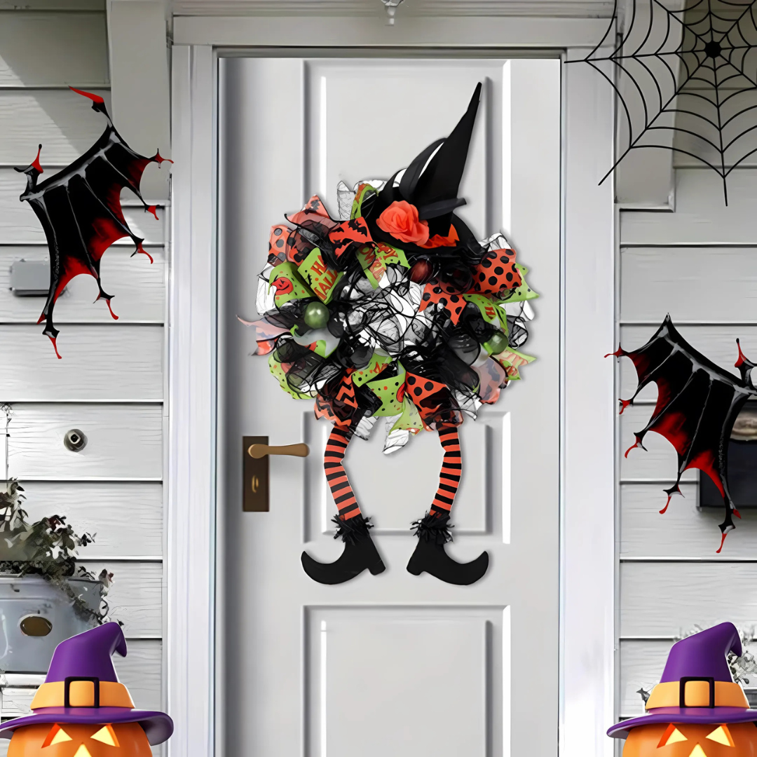 Couronne de Sorcière d'Halloween - Décoration Fantaisiste pour Votre Maison