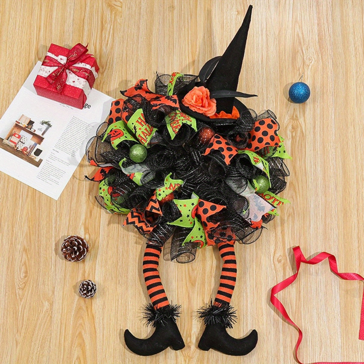 Couronne de Sorcière d'Halloween - Décoration Fantaisiste pour Votre Maison