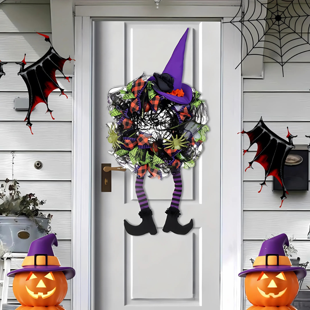 Couronne de Sorcière d'Halloween - Décoration Fantaisiste pour Votre Maison