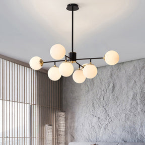 Lustre en Verre Scandinave - Éclairage Contemporain et Réglable