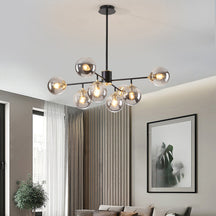 Lustre en Verre Scandinave - Éclairage Contemporain et Réglable