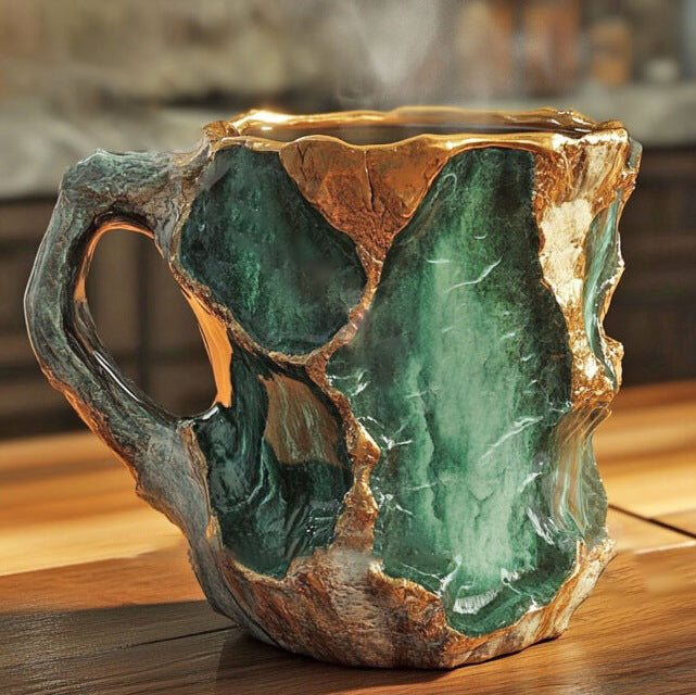 Mug en Cristal Minéral Isolé - Design Unique et Pratique au Quotidien