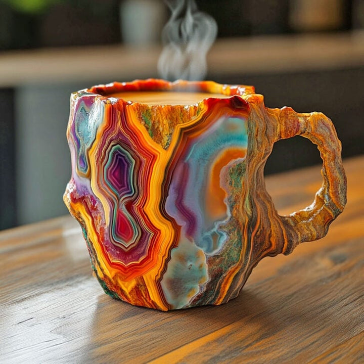 Mug en Cristal Minéral Isolé - Design Unique et Pratique au Quotidien