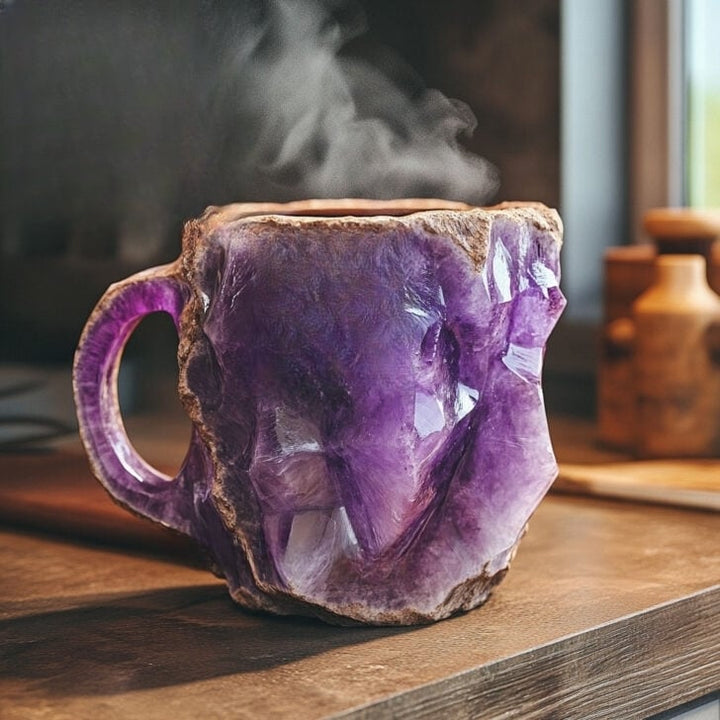 Mug en Cristal Minéral Isolé - Design Unique et Pratique au Quotidien