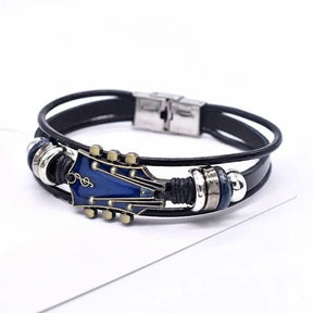Bracelet en Cuir Inspiré de la Guitare | Accessoire Stylé pour Amateurs de Musique