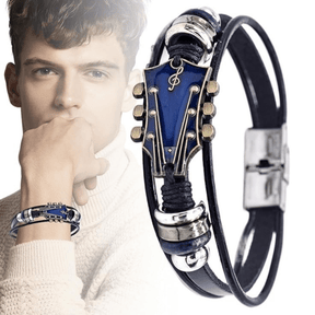 Bracelet en Cuir Inspiré de la Guitare | Accessoire Stylé pour Amateurs de Musique