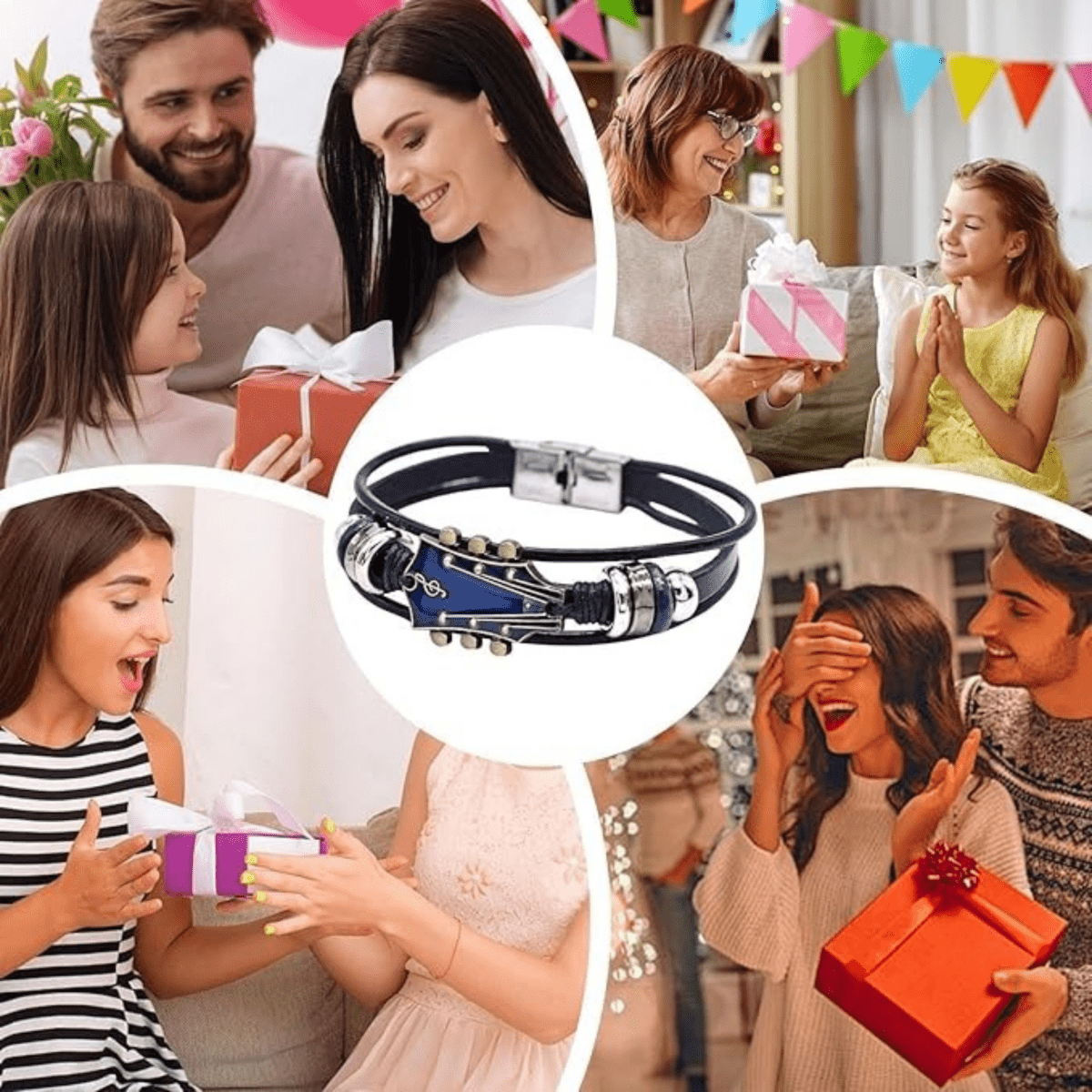 Bracelet en Cuir Inspiré de la Guitare | Accessoire Stylé pour Amateurs de Musique