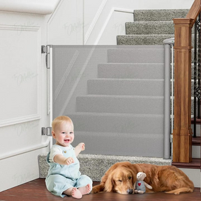 Barrière de Sécurité Rétractable - Protection Élégante pour Enfants et Animaux