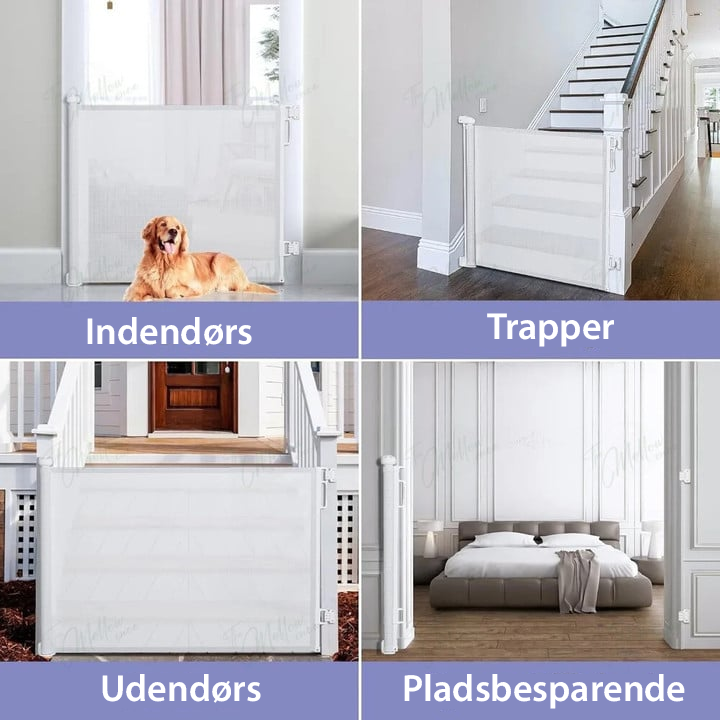 Barrière de Sécurité Rétractable - Protection Élégante pour Enfants et Animaux