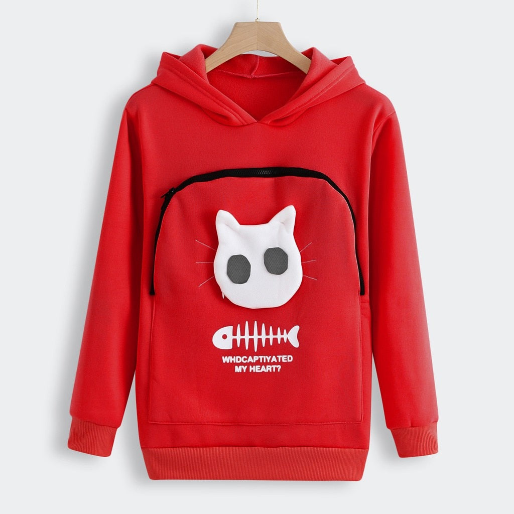 Pull d'Étreinte pour Animaux - Confort en Coton avec Poche Amovible
