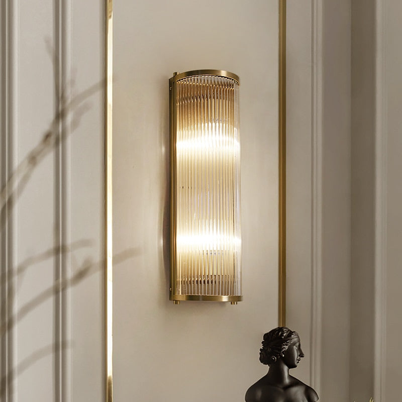 Lampe Murale en Cuivre Élégante - Éclairage Luxueux et Fonctionnel