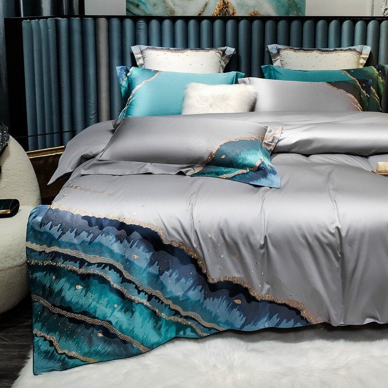 Housse de Couette en Coton Égyptien - Luxe Respirant et Confort Optimal
