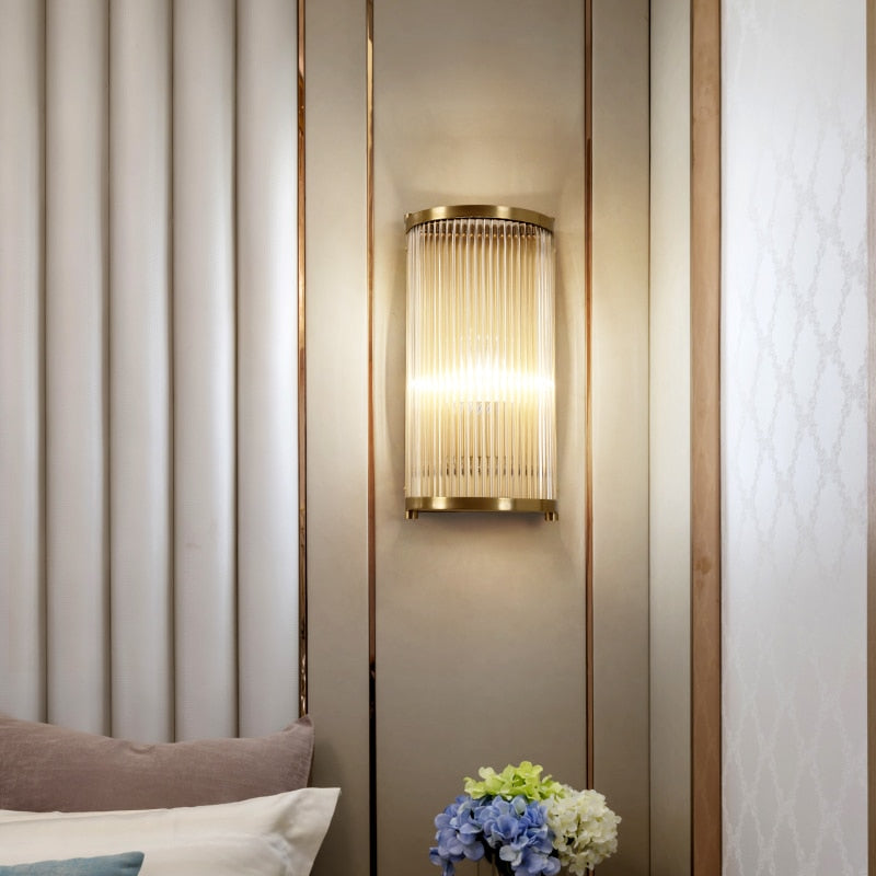 Lampe Murale en Cuivre Élégante - Éclairage Luxueux et Fonctionnel