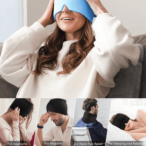 Masque de Relaxation pour Maux de Tête - Soulagement Rapide à Chaud ou Froid