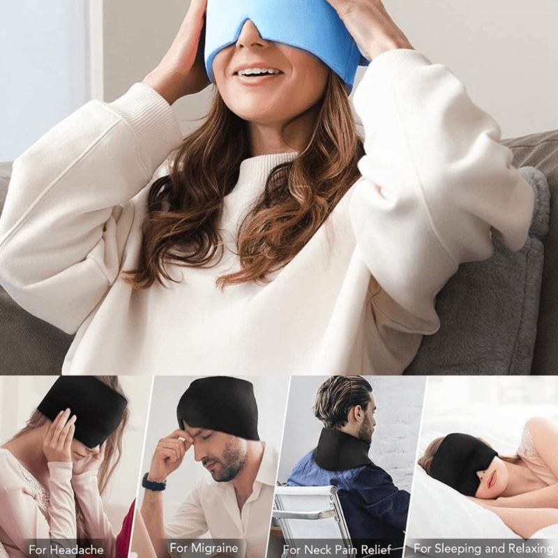 Masque de Relaxation pour Maux de Tête - Soulagement Rapide à Chaud ou Froid