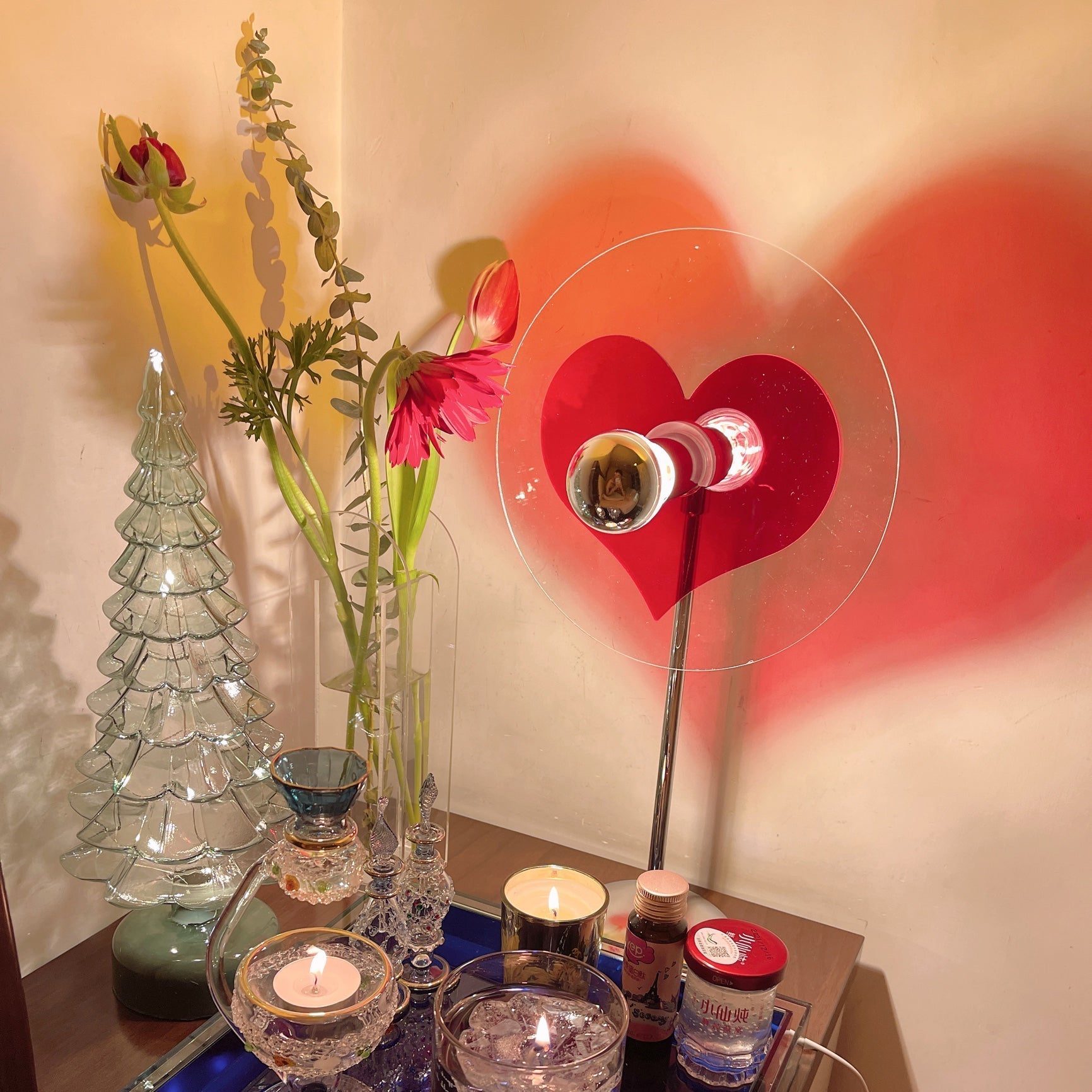 Lampe de Table LED Rechargeable - Éclairage Élégant et Romantique