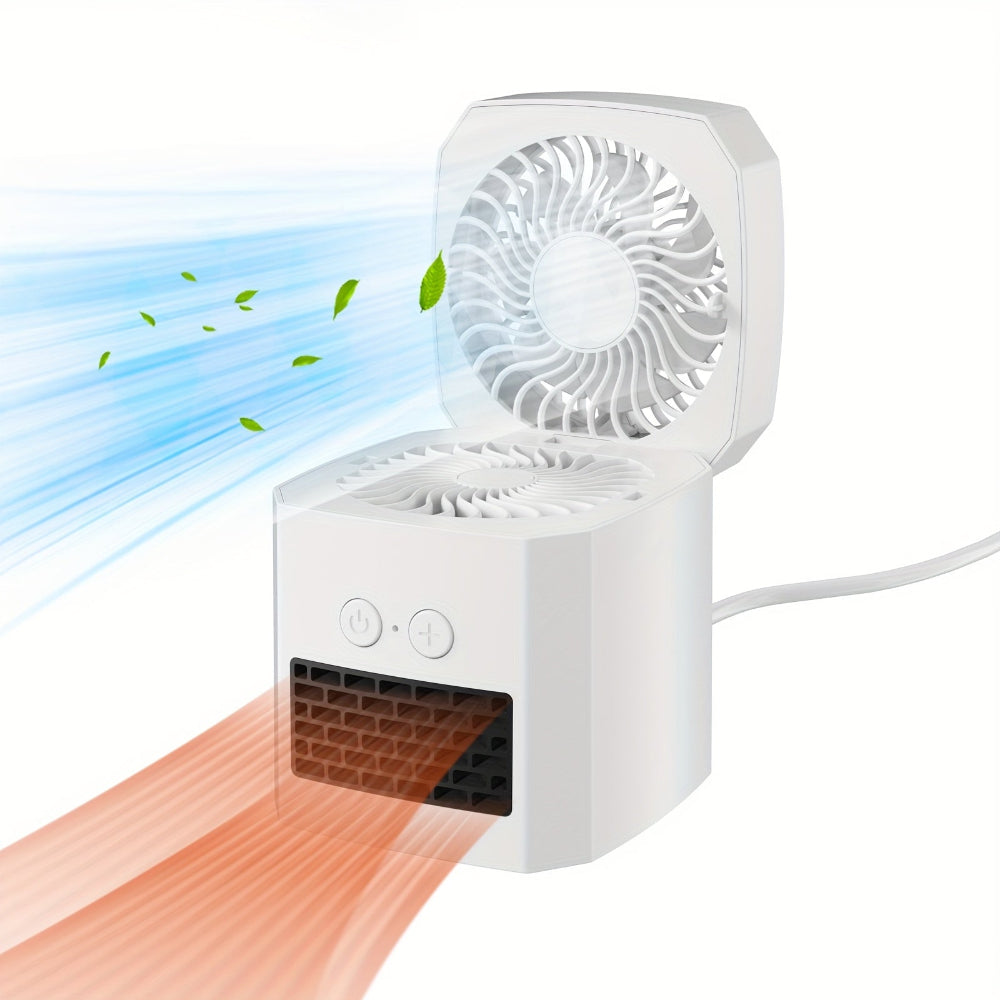 Chauffage et Ventilateur Électrique Portable - Confort Toute l'Année en Bureau