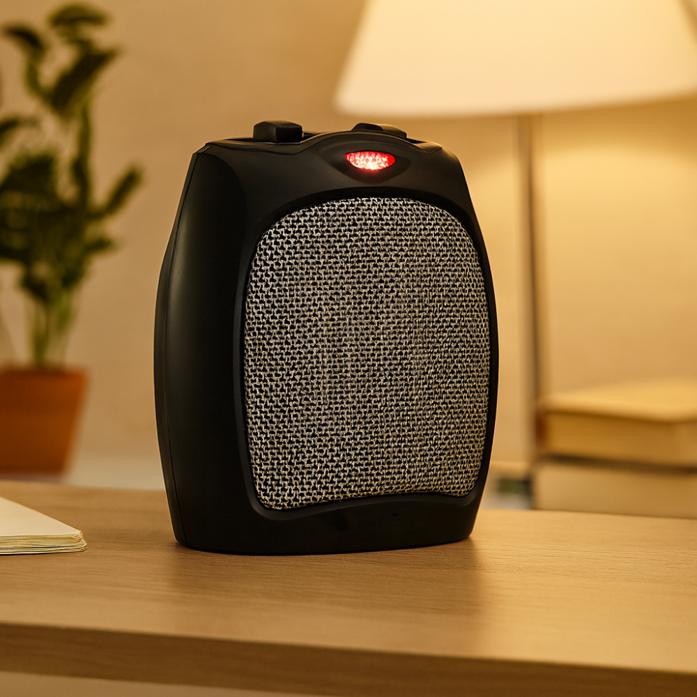 Chauffage d'appoint céramique électrique - Compact et sécurisé avec thermostat