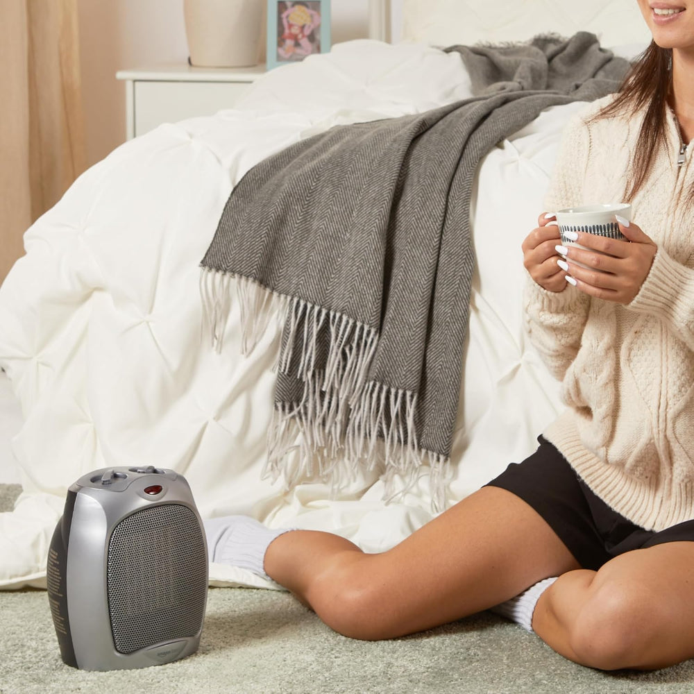 Chauffage d'appoint céramique électrique - Compact et sécurisé avec thermostat
