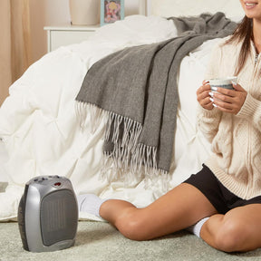 Chauffage d'appoint céramique électrique - Compact et sécurisé avec thermostat