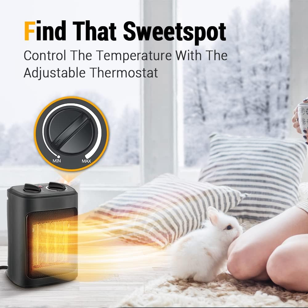 Radiateur Électrique Portable - Chauffage Rapide et Sécurisé pour Intérieur