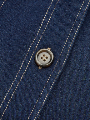 Veste en Denim pour Femme - Couture Contrastée et Confort Élastique