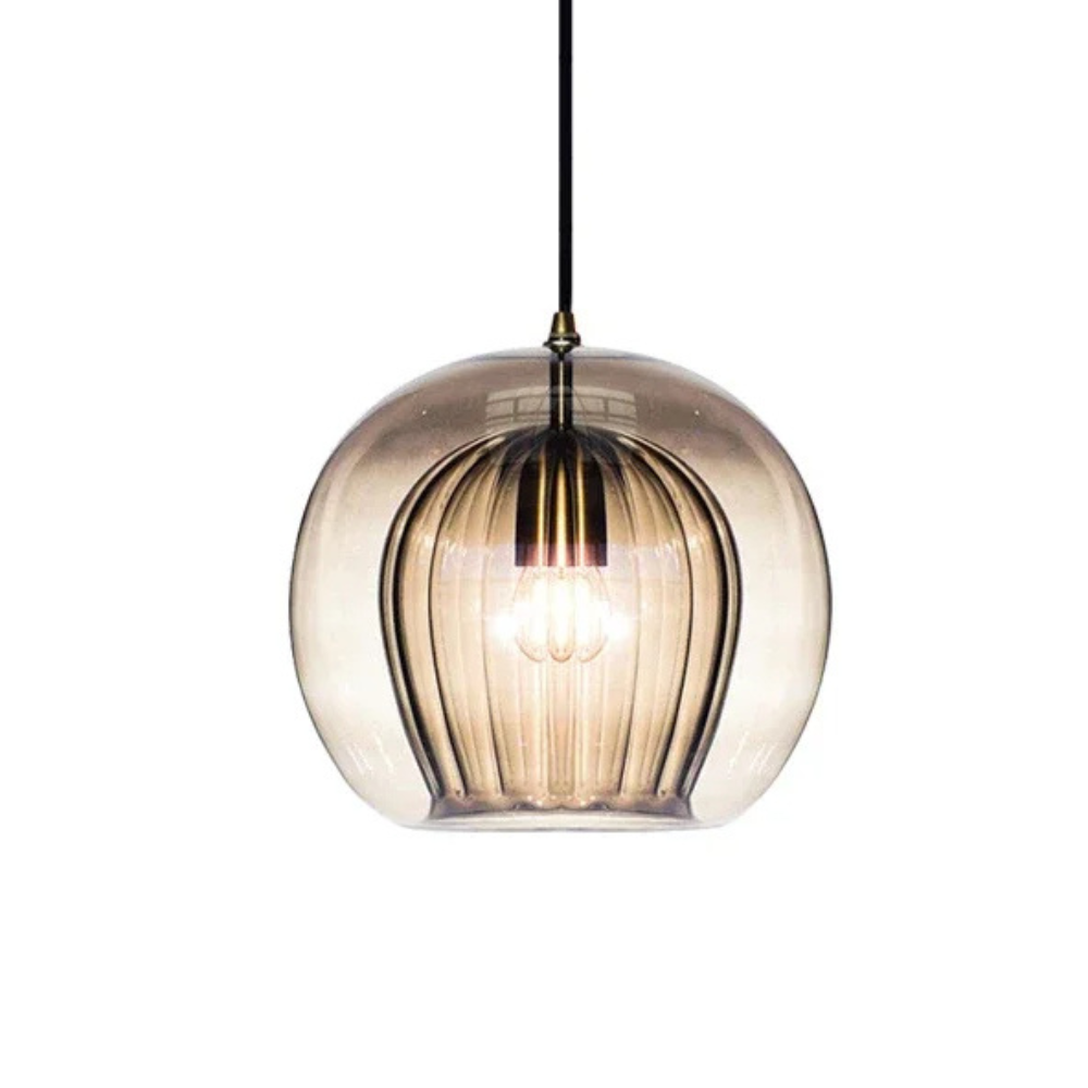 Lampe Suspendue en Verre - Design Minimaliste et Éclairage Doux