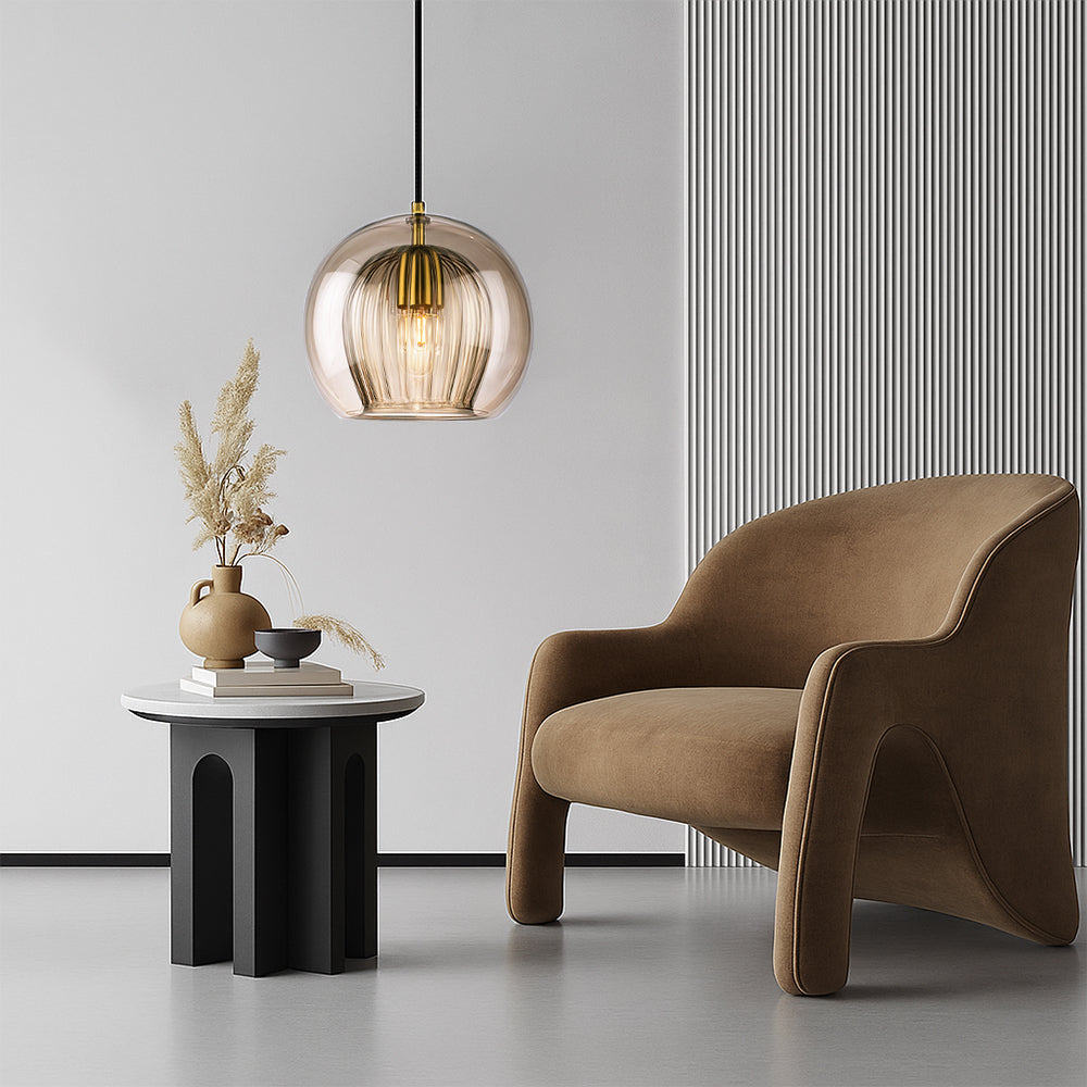 Lampe Suspendue en Verre - Design Minimaliste et Éclairage Doux