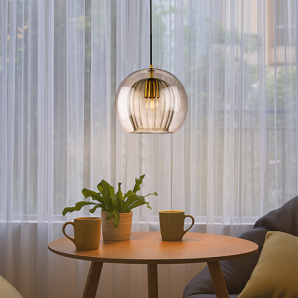 Lampe Suspendue en Verre - Design Minimaliste et Éclairage Doux
