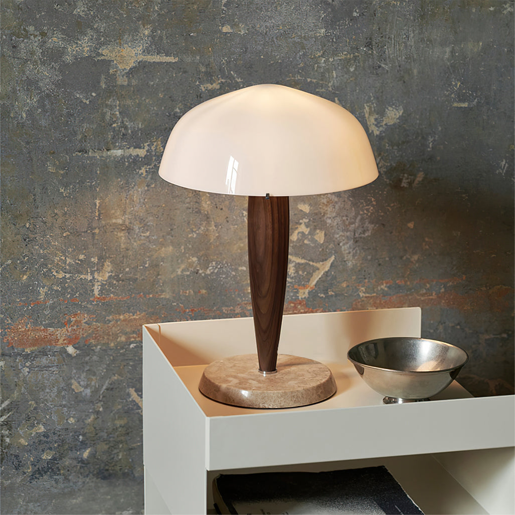 Lampe de Table en Marbre et Verre - Élégance et Fonctionnalité pour Intérieur