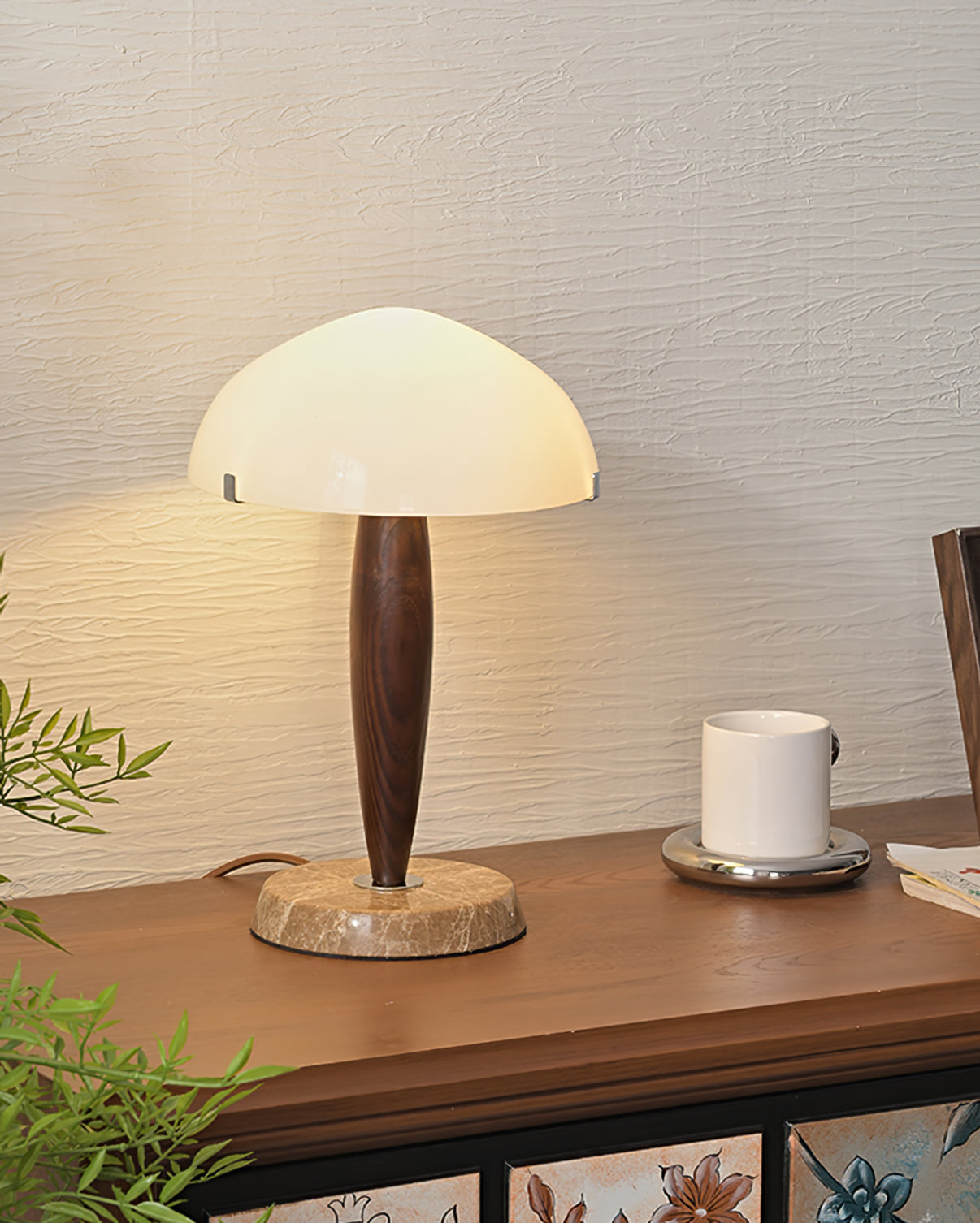 Lampe de Table en Marbre et Verre - Élégance et Fonctionnalité pour Intérieur