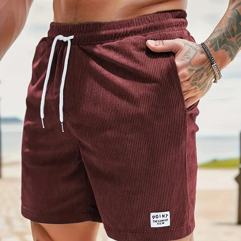 Shorts en Velours Côtelé Élastique - Confort et Style Intemporel