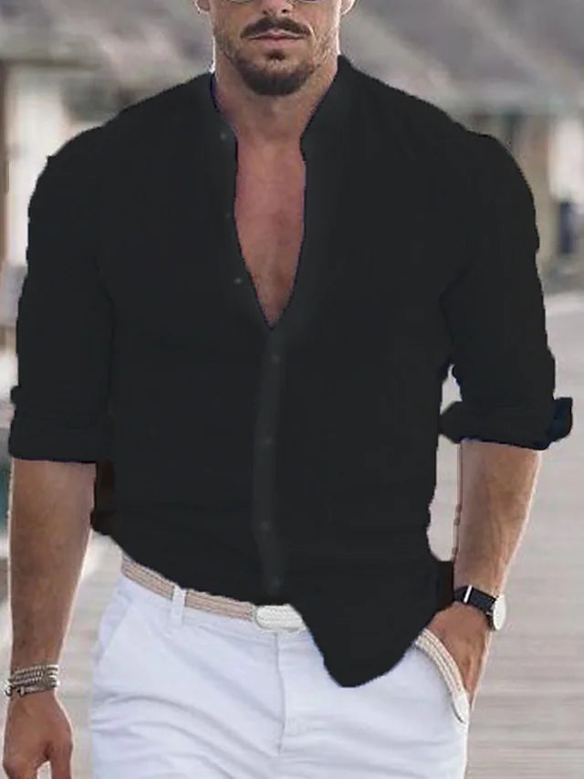 Chemise Élégante à Manches Longues - Coupe Ajustée et Confort Quotidien