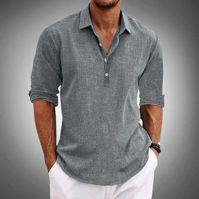 Polo Homme Respirant d'Été - Confort Léger en Lin de Qualité
