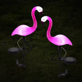 Lumière Solaire Flamant Rose - Décoration Écologique pour Jardin