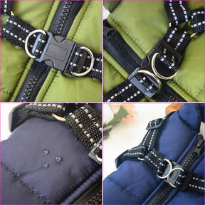 Manteau pour Chien Isolé avec Harnais - Protection et Confort par Tous les Temps