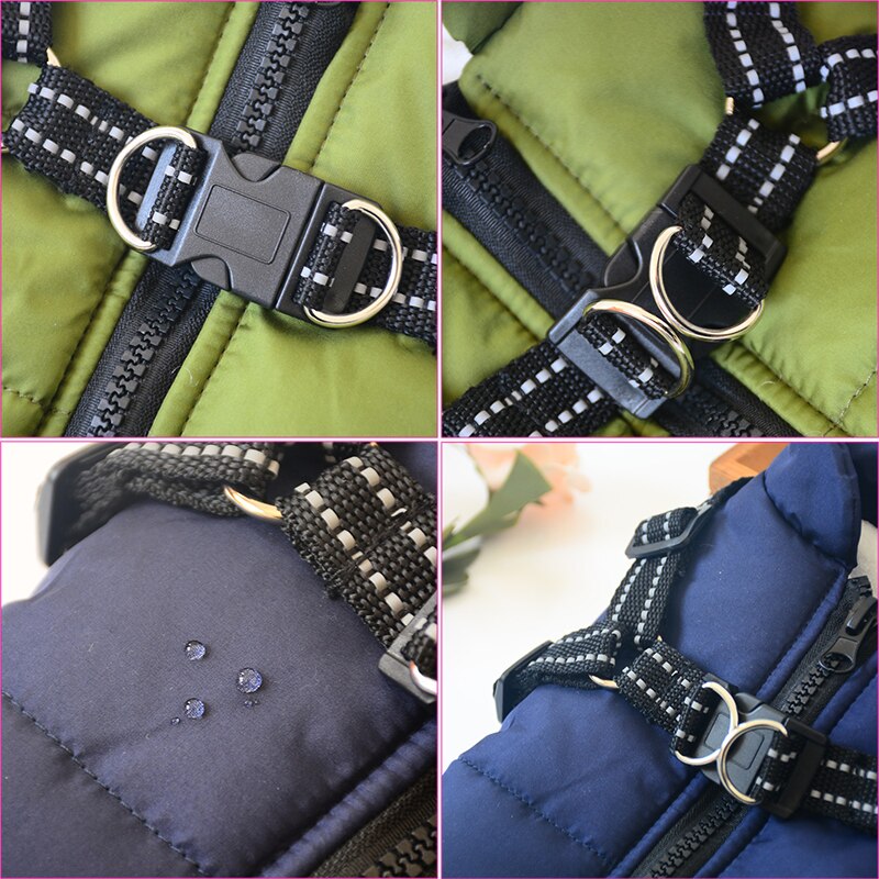 Manteau pour Chien Isolé avec Harnais - Protection et Confort par Tous les Temps
