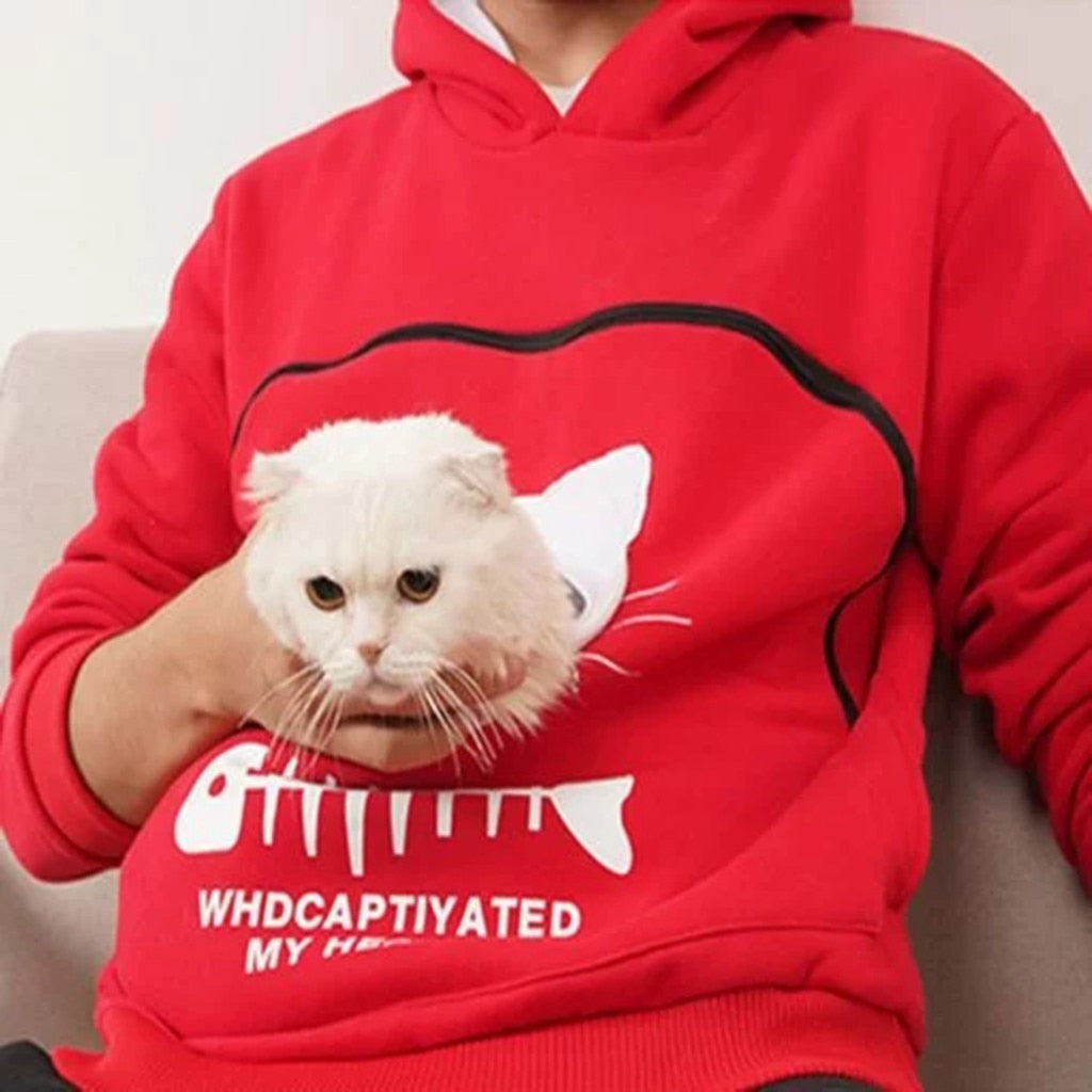 Pull d'Étreinte pour Animaux - Confort en Coton avec Poche Amovible