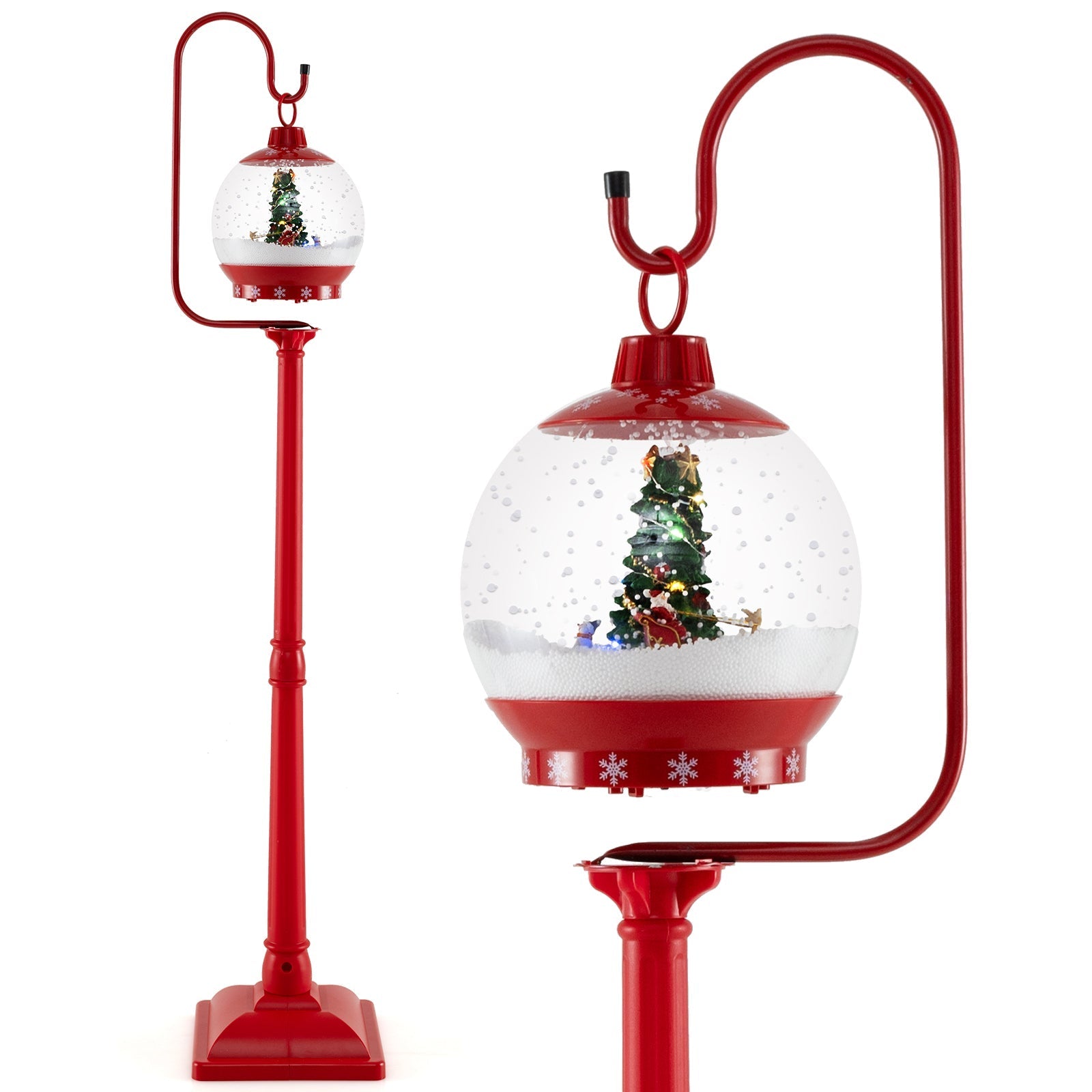 Lanterne de Noël Décorative 68 Pouces - Animée par le Son avec Scène Magique